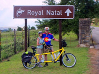 Long Bicycle Ride ends at Royal Natal Animal Reserve, South Africa